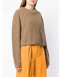 beige Pullover mit einem Rundhalsausschnitt von Lemaire