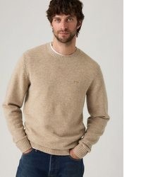 beige Pullover mit einem Rundhalsausschnitt von Levi's