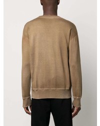 beige Pullover mit einem Rundhalsausschnitt von Moschino