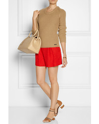 beige Pullover mit einem Rundhalsausschnitt von Burberry