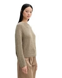 beige Pullover mit einem Rundhalsausschnitt von Marc O'Polo