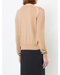 beige Pullover mit einem Rundhalsausschnitt von Proenza Schouler