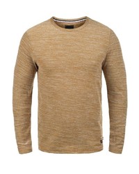 beige Pullover mit einem Rundhalsausschnitt von Produkt