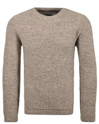 beige Pullover mit einem Rundhalsausschnitt von RAGMAN