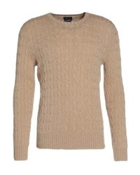 beige Pullover mit einem Rundhalsausschnitt von Ralph Lauren