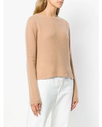 beige Pullover mit einem Rundhalsausschnitt von Alysi