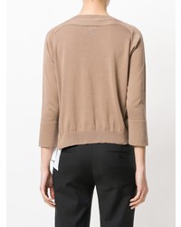 beige Pullover mit einem Rundhalsausschnitt von Fabiana Filippi