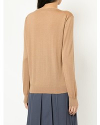 beige Pullover mit einem Rundhalsausschnitt von Seya.