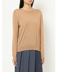 beige Pullover mit einem Rundhalsausschnitt von Seya.