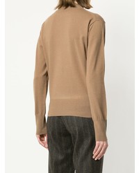 beige Pullover mit einem Rundhalsausschnitt von Le Ciel Bleu