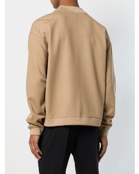 beige Pullover mit einem Rundhalsausschnitt von Jil Sander