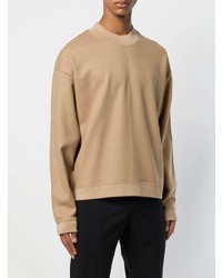 beige Pullover mit einem Rundhalsausschnitt von Jil Sander