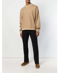 beige Pullover mit einem Rundhalsausschnitt von Jil Sander