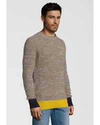 beige Pullover mit einem Rundhalsausschnitt von Scotch & Soda