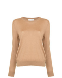 beige Pullover mit einem Rundhalsausschnitt von Seya.