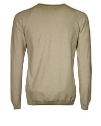 beige Pullover mit einem Rundhalsausschnitt von Signum