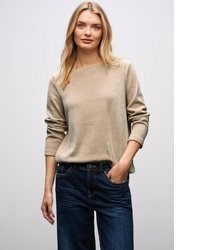 beige Pullover mit einem Rundhalsausschnitt von STREET ONE