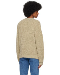 beige Pullover mit einem Rundhalsausschnitt von Awake NY