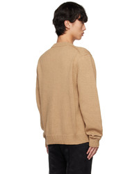 beige Pullover mit einem Rundhalsausschnitt von Han Kjobenhavn