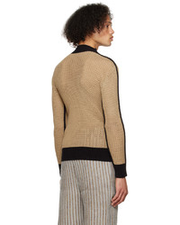 beige Pullover mit einem Rundhalsausschnitt von Isa Boulder