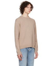 beige Pullover mit einem Rundhalsausschnitt von Han Kjobenhavn