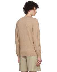 beige Pullover mit einem Rundhalsausschnitt von A.P.C.