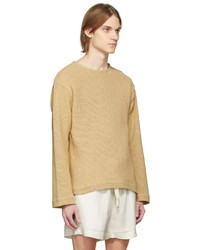 beige Pullover mit einem Rundhalsausschnitt von COMMAS