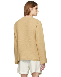 beige Pullover mit einem Rundhalsausschnitt von COMMAS