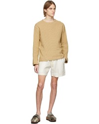 beige Pullover mit einem Rundhalsausschnitt von COMMAS