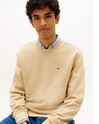 beige Pullover mit einem Rundhalsausschnitt von Tommy Jeans