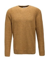 beige Pullover mit einem Rundhalsausschnitt von Weekday