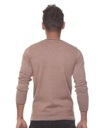 beige Pullover mit einem V-Ausschnitt von CAZADOR