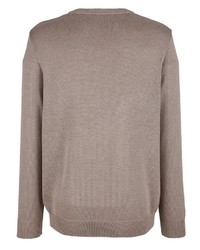 beige Pullover mit einem V-Ausschnitt von ROGER KENT