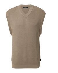 beige Pullover mit einem V-Ausschnitt von s.Oliver