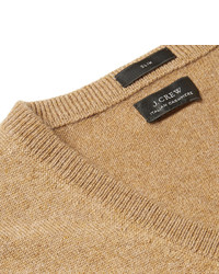 beige Pullover mit einem V-Ausschnitt von J.Crew