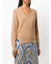 beige Pullover mit einem V-Ausschnitt von Joseph