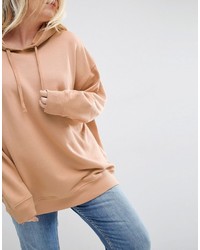 beige Pullover mit einer Kapuze von Asos