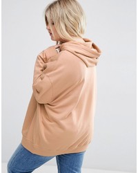 beige Pullover mit einer Kapuze von Asos