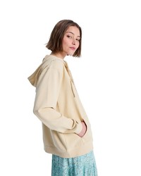 beige Pullover mit einer Kapuze von Roxy