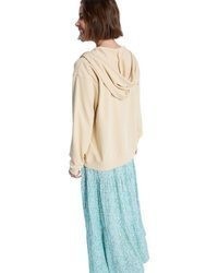 beige Pullover mit einer Kapuze von Roxy
