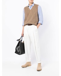 beige Pullunder mit Schottenmuster von Polo Ralph Lauren