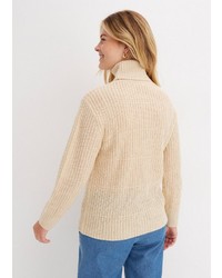 beige Rollkragenpullover von bonprix
