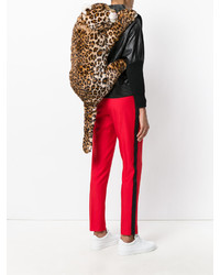 beige Rucksack mit Leopardenmuster von Dolce & Gabbana