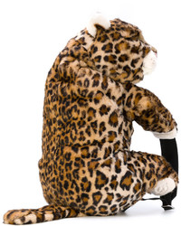 beige Rucksack mit Leopardenmuster von Dolce & Gabbana