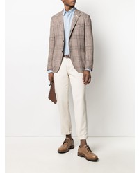 beige Sakko mit Schottenmuster von Lardini