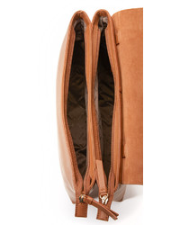 beige Satchel-Tasche aus Leder von DKNY