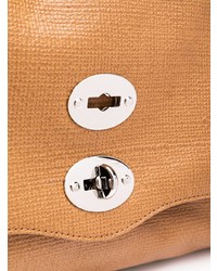 beige Satchel-Tasche aus Leder von Zanellato