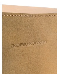 beige Satchel-Tasche aus Leder von Cherevichkiotvichki