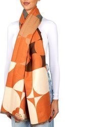 beige Schal mit geometrischem Muster von BRUBAKER
