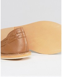 beige Schuhe aus Leder von Asos